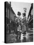 Geisha Girl Chats with Young Novice, Yoko Minami, Who is Studying to Become a Geisha-Alfred Eisenstaedt-Stretched Canvas