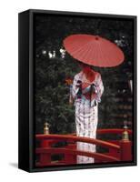 Geisha Girl with Kimono at Festival, Japan-Demetrio Carrasco-Framed Stretched Canvas