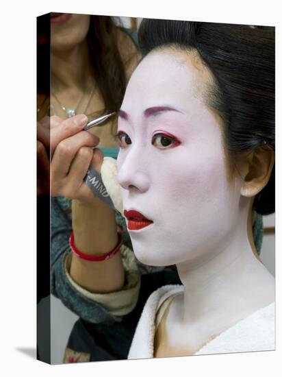 Geisha Having Her Make-Up Applied, Kyoto, Kansai Region, Honshu, Japan, Asia-Gavin Hellier-Stretched Canvas