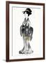 Geisha I Black and Gold-Chris Paschke-Framed Art Print
