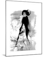 Geisha in Charcoal-FS Studio-Mounted Giclee Print