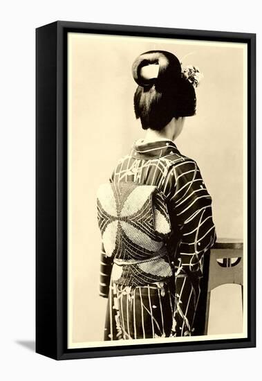 Geisha in Kimono-null-Framed Stretched Canvas