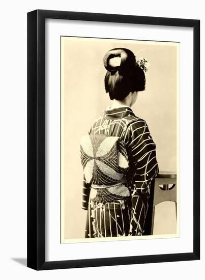 Geisha in Kimono-null-Framed Art Print