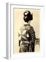 Geisha in Kimono-null-Framed Premium Giclee Print