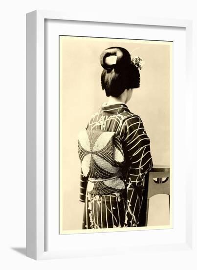 Geisha in Kimono-null-Framed Premium Giclee Print