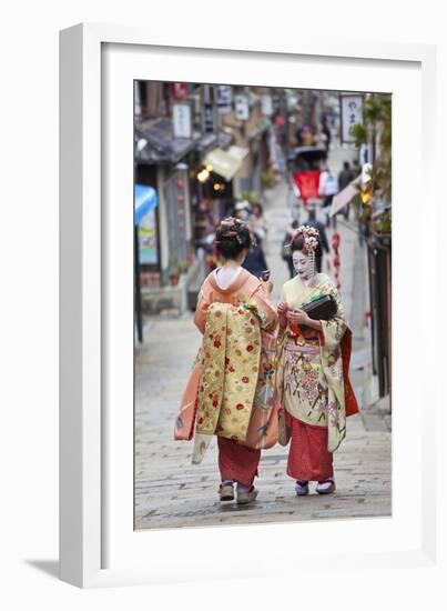 Geisha, Kyoto, Japan-Peter Adams-Framed Photographic Print