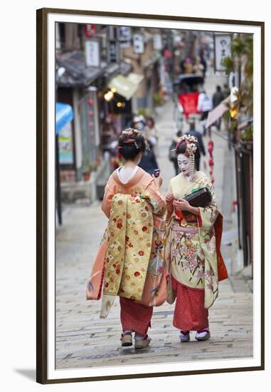 Geisha, Kyoto, Japan-Peter Adams-Framed Premium Photographic Print