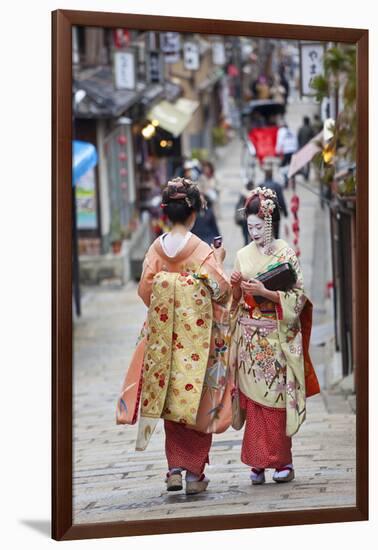 Geisha, Kyoto, Japan-Peter Adams-Framed Premium Photographic Print