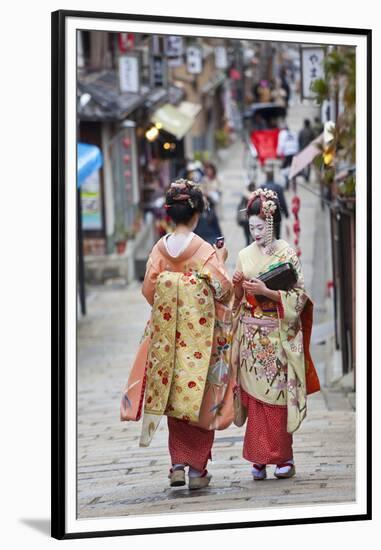 Geisha, Kyoto, Japan-Peter Adams-Framed Premium Photographic Print