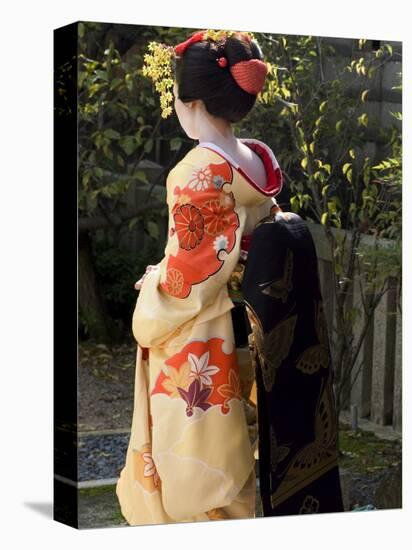 Geisha, Maiko in Gion, Kyoto City, Honshu, Japan-Christian Kober-Stretched Canvas