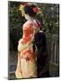 Geisha, Maiko in Gion, Kyoto City, Honshu, Japan-Christian Kober-Mounted Premium Photographic Print