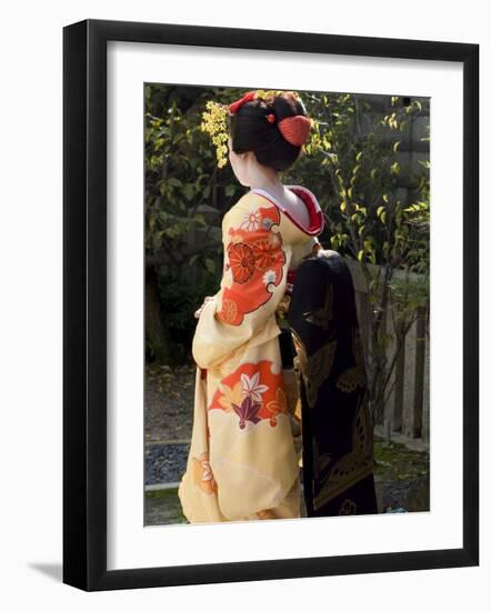 Geisha, Maiko in Gion, Kyoto City, Honshu, Japan-Christian Kober-Framed Photographic Print