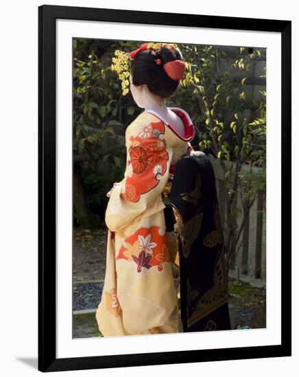 Geisha, Maiko in Gion, Kyoto City, Honshu, Japan-Christian Kober-Framed Photographic Print