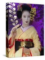 Geisha, Maiko in Gion, Kyoto City, Honshu, Japan-Christian Kober-Stretched Canvas