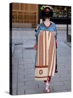 Geisha, Maiko in Gion, Kyoto City, Honshu, Japan-Christian Kober-Stretched Canvas