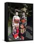 Geisha, Maiko (Trainee Geisha) in Gion, Kyoto City, Honshu, Japan-Christian Kober-Framed Stretched Canvas