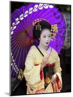 Geisha, Maiko (Trainee Geisha) in Gion, Kyoto City, Honshu, Japan-Christian Kober-Mounted Photographic Print