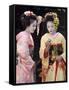 Geisha, Maiko (Trainee Geisha) in Gion, Kyoto City, Honshu, Japan-Christian Kober-Framed Stretched Canvas