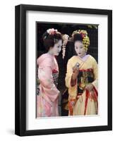 Geisha, Maiko (Trainee Geisha) in Gion, Kyoto City, Honshu, Japan-Christian Kober-Framed Premium Photographic Print