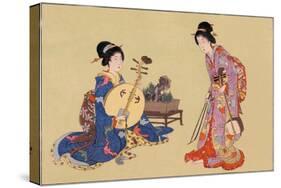 Geisha Musicians-null-Stretched Canvas