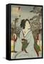 Geisha, No Date (Woodblock Print)-Toyohara Kunichika-Framed Stretched Canvas