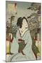 Geisha, No Date (Woodblock Print)-Toyohara Kunichika-Mounted Giclee Print