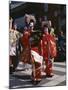 Geisha Parade, Geishas Dressed in Traditional Costume, Kimono, Kyoto, Honshu, Japan-null-Mounted Photographic Print