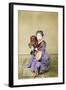 Geisha Playing the Tsuzumi, Japan, 1882-Felice Beato-Framed Giclee Print