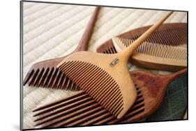 Geisha's Wooden Combs in Japan-Ryuji Adachi-Mounted Art Print