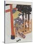 Geisha Visiting a Shrine-Suzuki Harunobu-Stretched Canvas