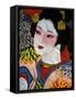 Geisha, Warrior Folk Art, Takamatsu, Shikoku, Japan-Dave Bartruff-Framed Stretched Canvas