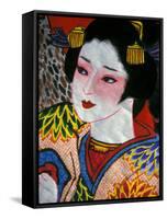 Geisha, Warrior Folk Art, Takamatsu, Shikoku, Japan-Dave Bartruff-Framed Stretched Canvas