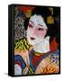 Geisha, Warrior Folk Art, Takamatsu, Shikoku, Japan-Dave Bartruff-Framed Stretched Canvas