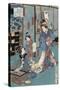 Geisha with Hibachi-Utagawa Kunisada II-Stretched Canvas