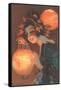 Geisha with Japanese Lantern-null-Framed Stretched Canvas