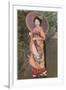 Geisha with Parasol-null-Framed Art Print