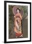 Geisha with Parasol-null-Framed Art Print