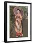 Geisha with Parasol-null-Framed Art Print