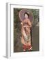 Geisha with Parasol-null-Framed Art Print