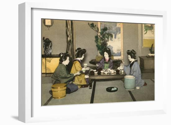 Geishas and Tea Ceremony-null-Framed Art Print