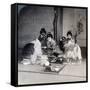 Geishas at Dinner, Tokyo, Japan, 1904-Underwood & Underwood-Framed Stretched Canvas