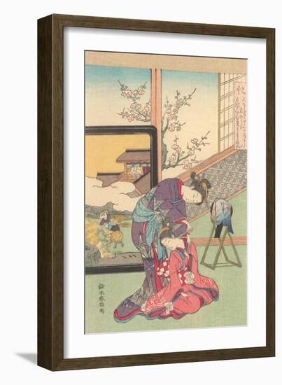 Geishas Dressing-null-Framed Art Print