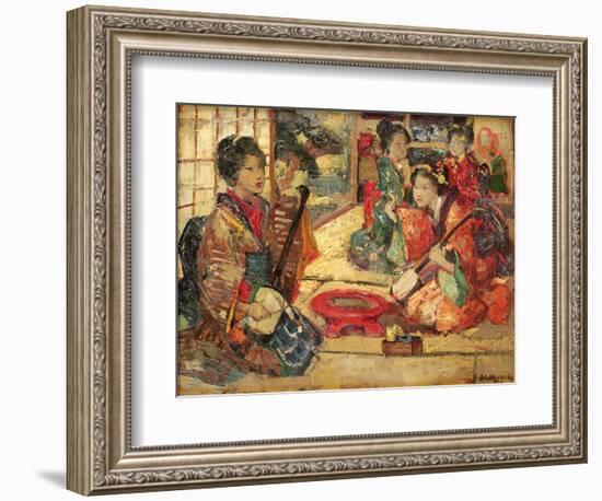 Geishas in an Interior, 1894-Edward Atkinson Hornel-Framed Giclee Print