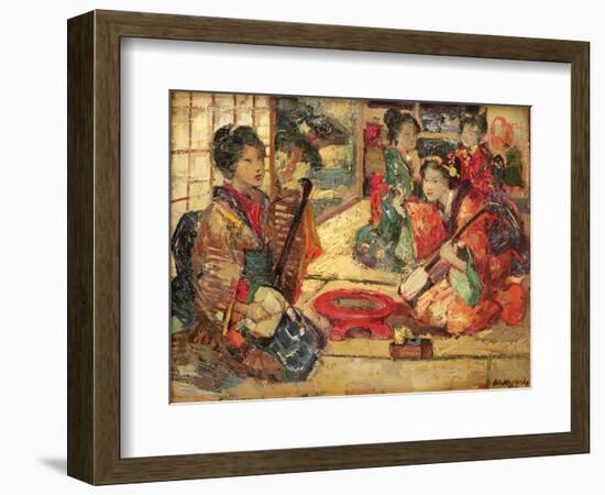 Geishas in an Interior, 1894-Edward Atkinson Hornel-Framed Giclee Print