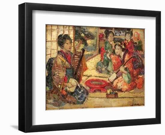 Geishas in an Interior, 1894-Edward Atkinson Hornel-Framed Premium Giclee Print