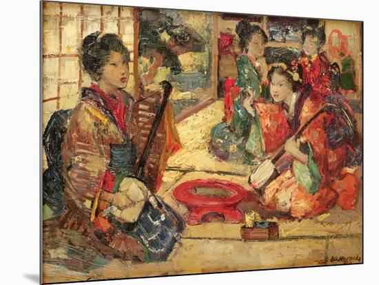 Geishas in an Interior, 1894-Edward Atkinson Hornel-Mounted Giclee Print