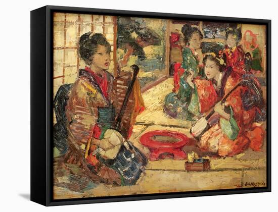 Geishas in an Interior, 1894-Edward Atkinson Hornel-Framed Stretched Canvas