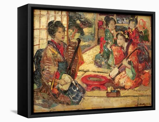 Geishas in an Interior, 1894-Edward Atkinson Hornel-Framed Stretched Canvas