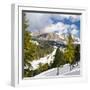 Geisler mountain range in the dolomites of the Groden Valley or Val Gardena in South Tyrol-Martin Zwick-Framed Photographic Print