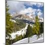 Geisler mountain range in the dolomites of the Groden Valley or Val Gardena in South Tyrol-Martin Zwick-Mounted Photographic Print